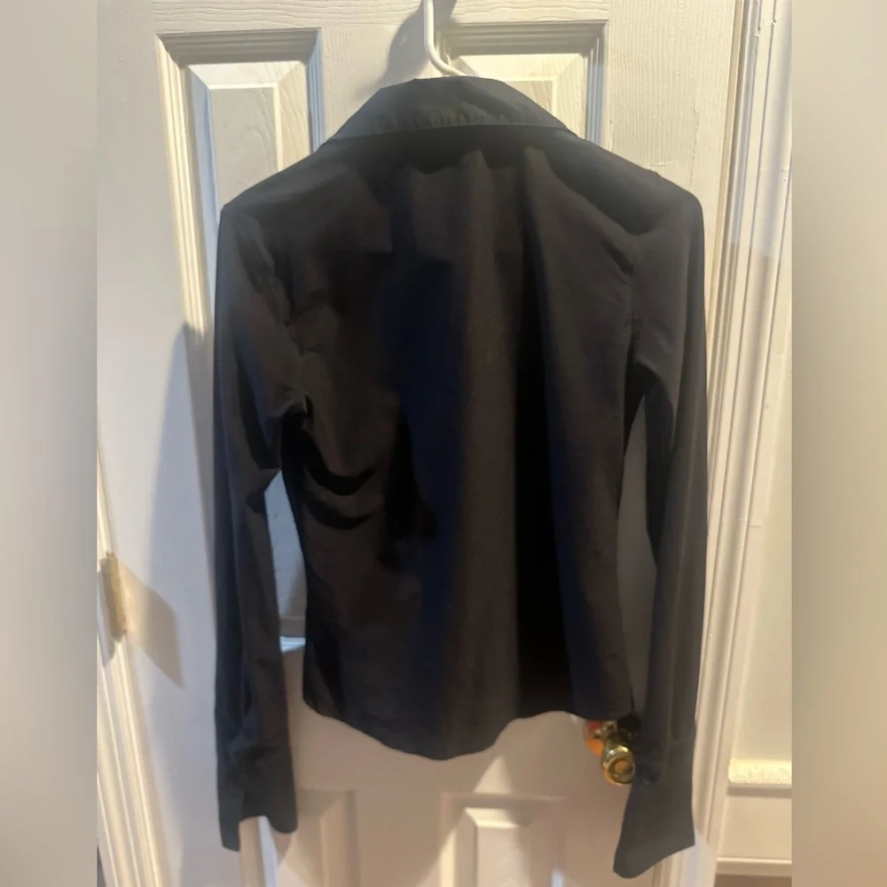 Cabi Black Double Zip Stretch Yoga‎ Jacket Nylon Small